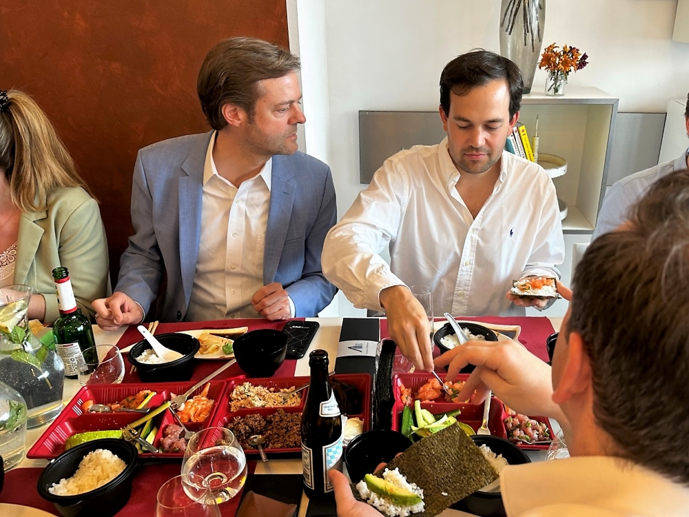 The Alvarez & Marsal (A&M) Alumni Network hosted an enjoyable sushi-making class in Munich, Germany on Thursday, May 25, 2023.