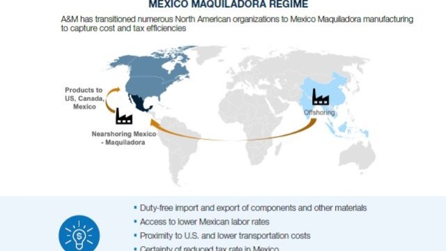 Maquiladora Regime For Nearshoring Manufacturing For North America Markets